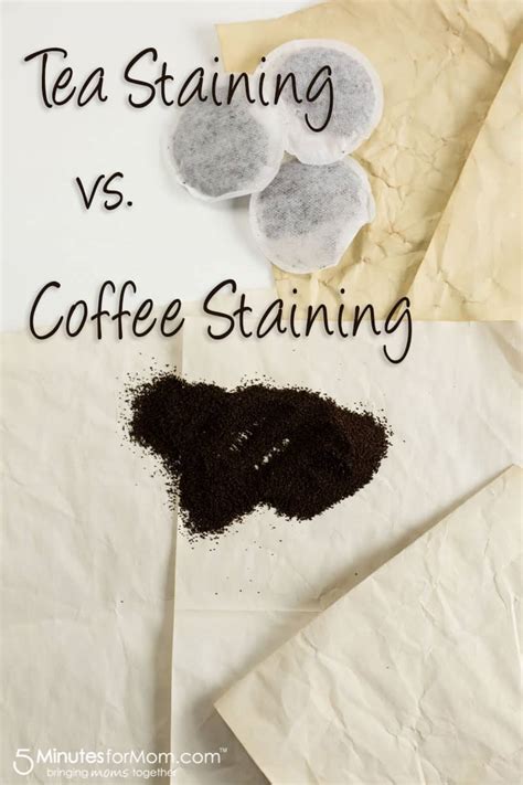 coffee staining vs tea paper.